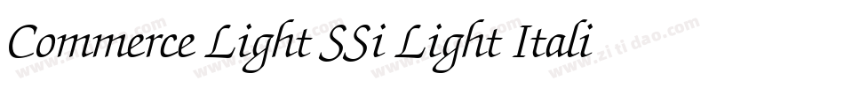 Commerce Light SSi Light Italic字体转换